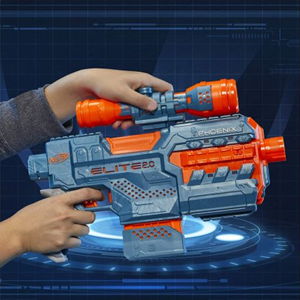 تفنگ اسباب بازی نرف Nerf مدل Hasbro - Nerf - Elite 2.0 Phoenix CS-6 motorized pistol, 12 officer darts-اسباب بازی